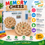 Wooden Memory Match Chess Set - Image 3